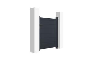 Side gate 1m EIGER H.115cm grey aluminium 3