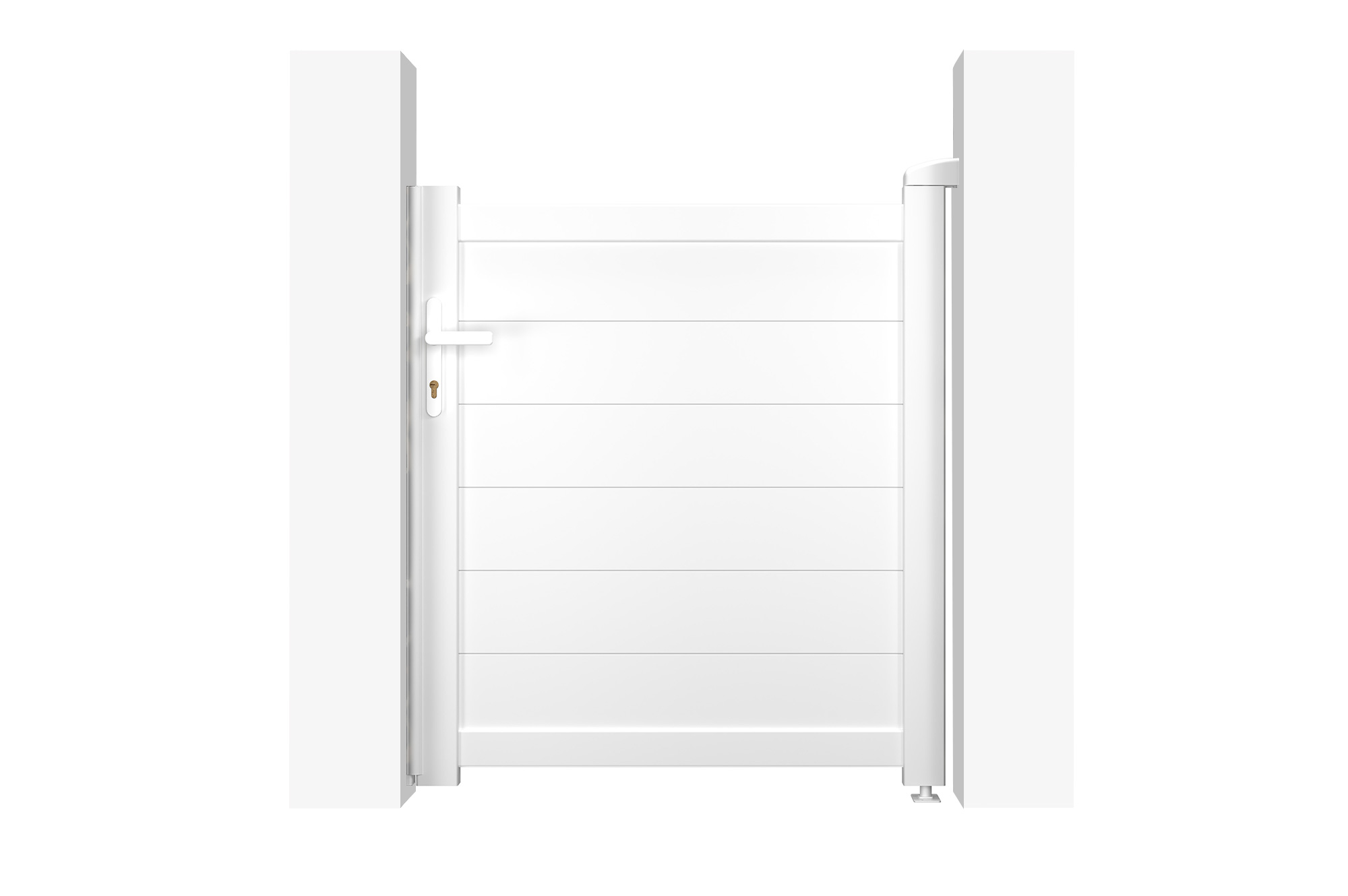 Side gate 1m EIGER H.115cm white aluminium 2