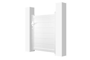 Portillon 1m EIGER H.115cm blanc + Kit inversion ouverture 4