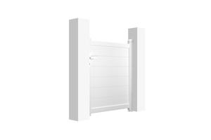 Portillon 1m EIGER H.115cm blanc + Kit inversion ouverture 3