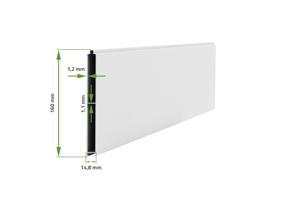 Portillon 1m EIGER H.140cm + 2 Poteaux H.166cm aluminium blanc 6