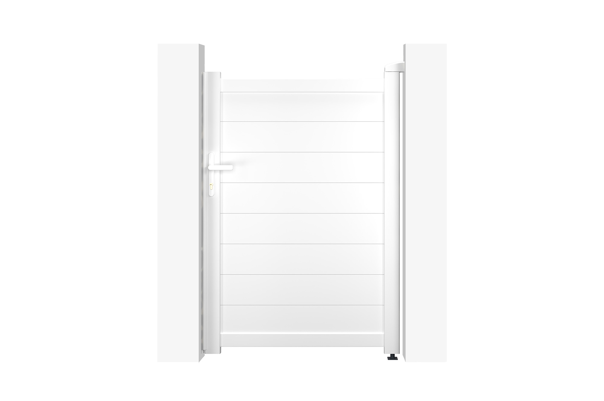 Gartentür aus aluminium 1m EIGER H.140cm weiß 2