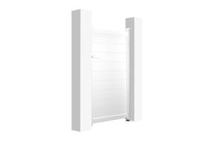 Side gate 1m EIGER H.160cm white aluminium 3