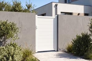 Side gate 1m EIGER H.160cm white aluminium 8