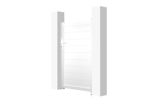 Side gate 1m EIGER H.160cm white aluminium 2