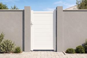Portillon 1m EIGER H.160cm aluminium blanc main image