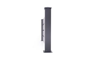 Set van 2 Schuttingen Aluminium Open 1,9m VOGEL H. 80cm Grijs 5