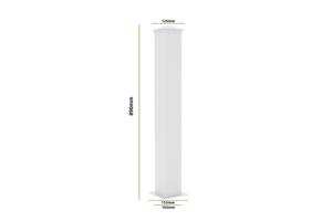 Set van 3 Schuttingen Aluminium Dicht 1,9m NIESEN H. 90cm Wit 6