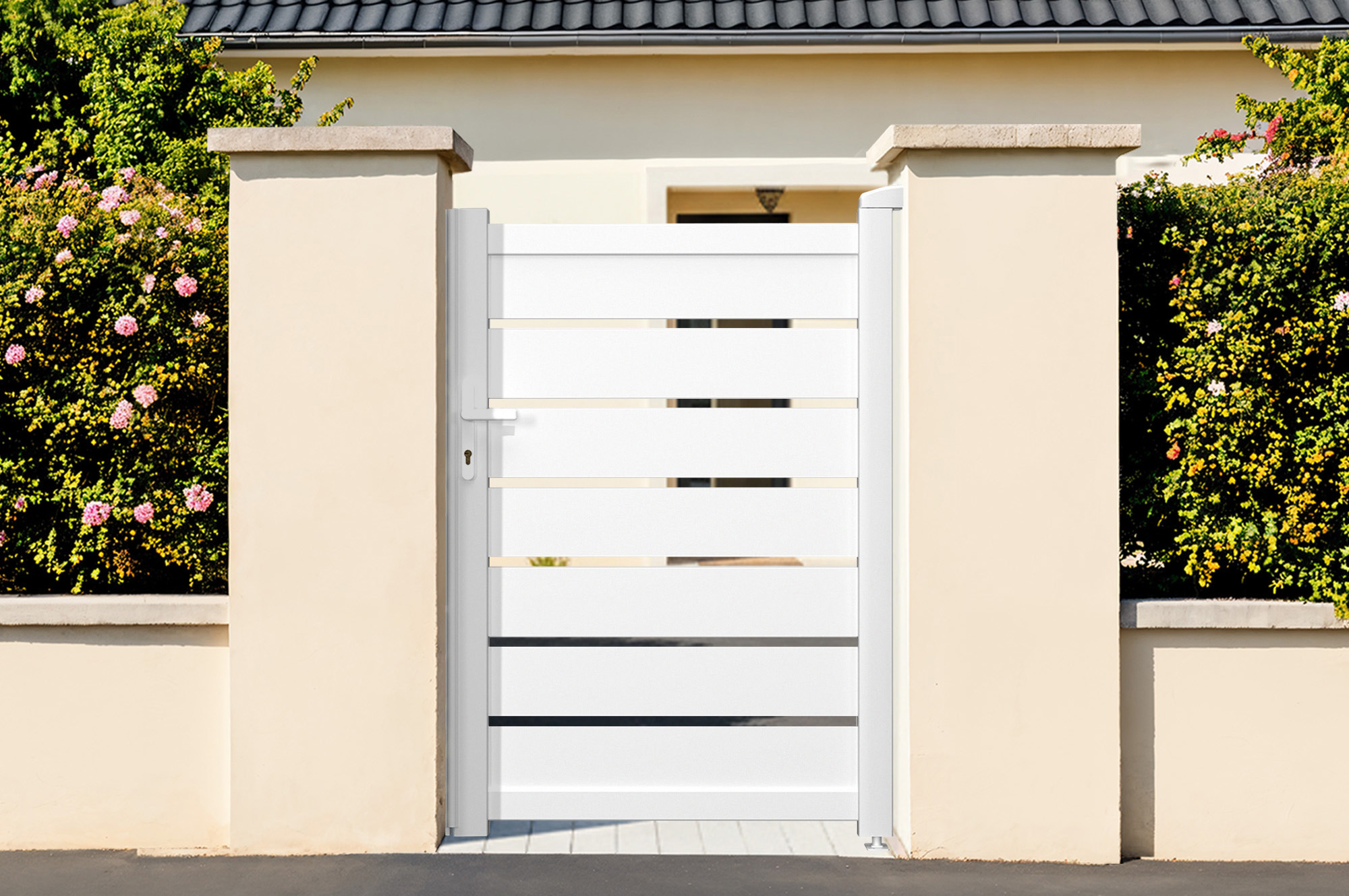 Portillon 1m VOGEL H.140cm aluminium blanc 1