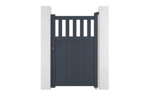Side gate 1m SANTIS H.160cm grey aluminium main image