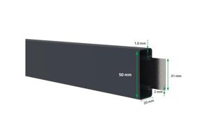 Side gate 1m ANTELAO H.110cm grey aluminium 10