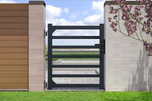 Side gate 1m ANTELAO H.110cm grey aluminium 2