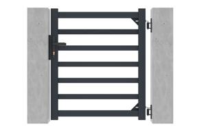 Side gate 1m ANTELAO H.110cm grey aluminium main image