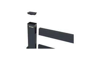 Puerta peatonal exterior​ 1m ANTELAO Alt.140cm aluminio gris 11