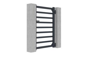 Puerta peatonal exterior​ 1m ANTELAO Alt.140cm aluminio gris 4