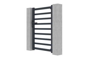 Puerta peatonal exterior​ 1m ANTELAO Alt.140cm aluminio gris 5