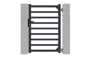 Side gate 1m ANTELAO H.140cm grey aluminium main image