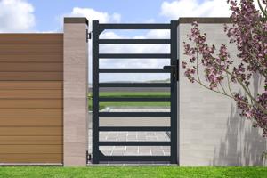 Side gate 1m ANTELAO H.160cm grey aluminium 2