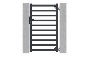 Side gate 1m ANTELAO H.160cm grey aluminium main image