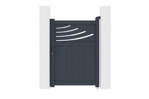 Side gate 1m HALTI H.140cm grey aluminium main image