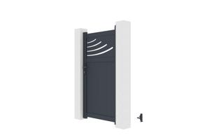 Side gate 1m HALTI H.160cm grey aluminium 3