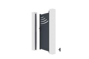 Side gate 1m HALTI H.160cm grey aluminium 4