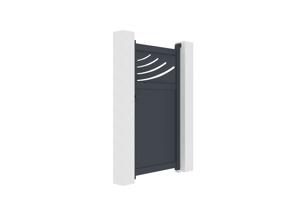 Side gate 1m HALTI H.160cm grey aluminium 2