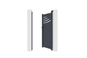 Side gate 1m HALTI H.160cm grey aluminium 5