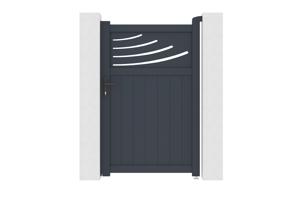 Side gate 1m HALTI H.160cm grey aluminium main image