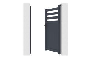 Gartentür aus aluminium 1m NEVIS H.160cm grau 5
