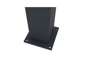 Conjunto de 4 postes de alumínio EIFEL 10x10 Alt.190cm - Cinza antracite 7