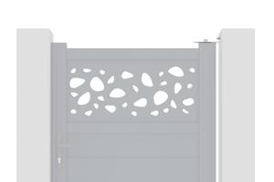 DOLOMITE SUNNY draaipoort met verstelbare breedte van 3 meter, 140 cm hoog, grijs aluminium 15