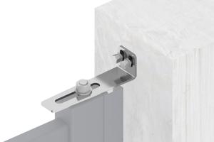 DOLOMITE SUNNY draaipoort met verstelbare breedte van 3 meter, 140 cm hoog, grijs aluminium 14