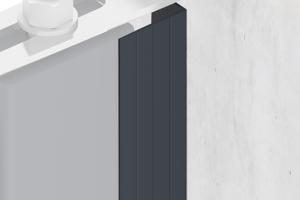 DOLOMITE SUNNY draaipoort met verstelbare breedte van 3 meter, 140 cm hoog, grijs aluminium 17