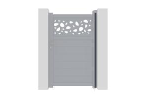 DOLOMITE SUNNY draaipoort met verstelbare breedte van 3 meter, 140 cm hoog, grijs aluminium 21