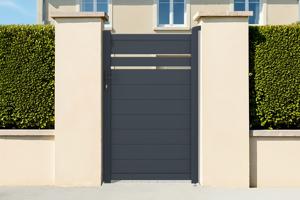 Side gate 1m CIMONE H.160cm grey aluminium main image