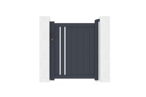 Side gate 1m GIONA H.120cm grey aluminium main image