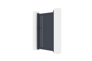 Swing gate 3,5x1,6m GIONA + side gate GIONA H.1,6m grey 17