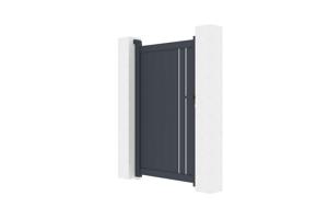 Swing gate 3,5x1,6m GIONA + side gate GIONA H.1,6m grey 22