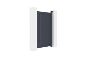 Swing gate 3,5x1,6m GIONA + side gate GIONA H.1,6m grey 16