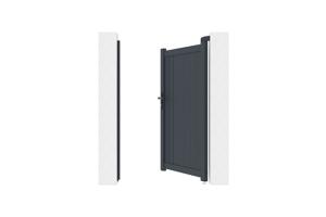 Swing gate 3,5x1,6m GIONA + side gate GIONA H.1,6m grey 18