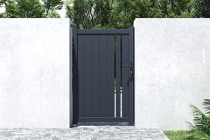 Swing gate 3,5x1,6m GIONA + side gate GIONA H.1,6m grey 19