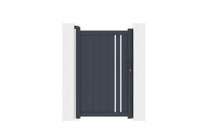 Swing gate 3,5x1,6m GIONA + side gate GIONA H.1,6m grey 20