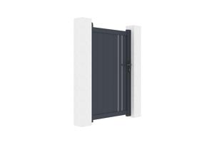 Swing gate 3,5x1,6m GIONA + side gate GIONA H.1,6m grey 21