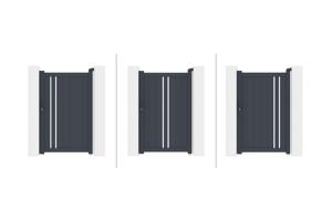 Swing gate 3,5x1,6m GIONA + side gate GIONA H.1,6m grey 24