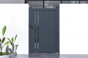 Swing gate 3,5x1,6m GIONA + side gate GIONA H.1,6m grey 15