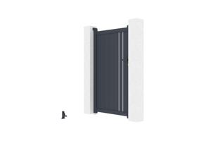 Portão de correr 3m GIONA H.180cm alumínio + portão GIONA H180 CINZA 21