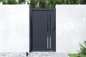 Portão de correr 3m GIONA H.180cm alumínio + portão GIONA H180 CINZA 18