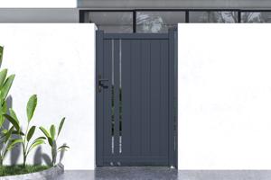 Portão de correr 3m GIONA H.180cm alumínio + portão GIONA H180 CINZA 14