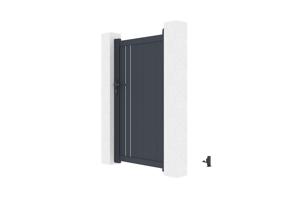 Portão de correr 3m GIONA H.180cm alumínio + portão GIONA H180 CINZA 16